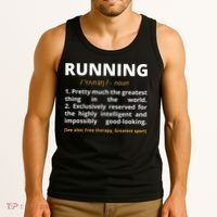 Funny Running Definition Noun Runner Track Field Gift Coach Tank Top thumb 3