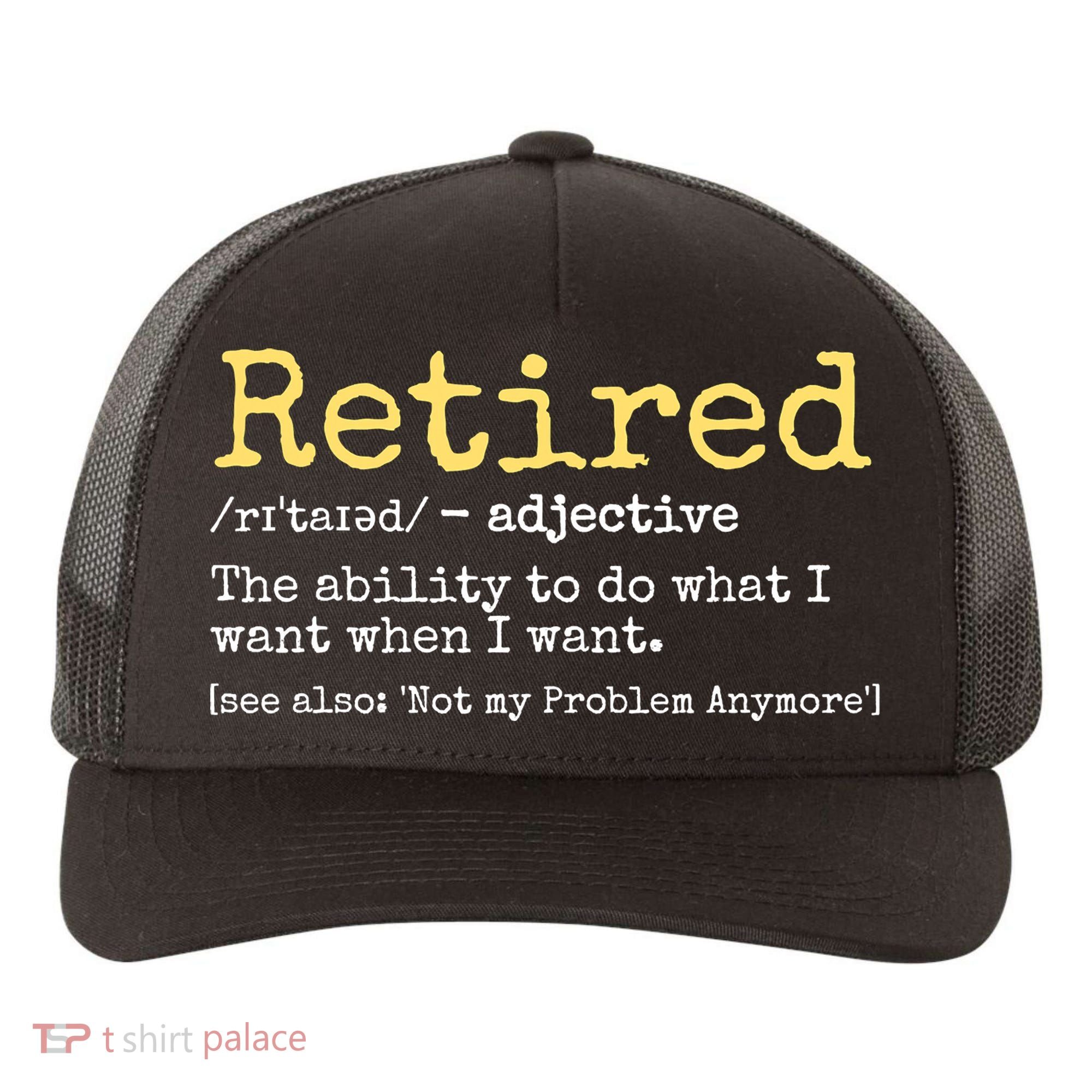 Funny Retired Definition Funny Retirement Yupoong Adult 5-Panel Trucker Hat