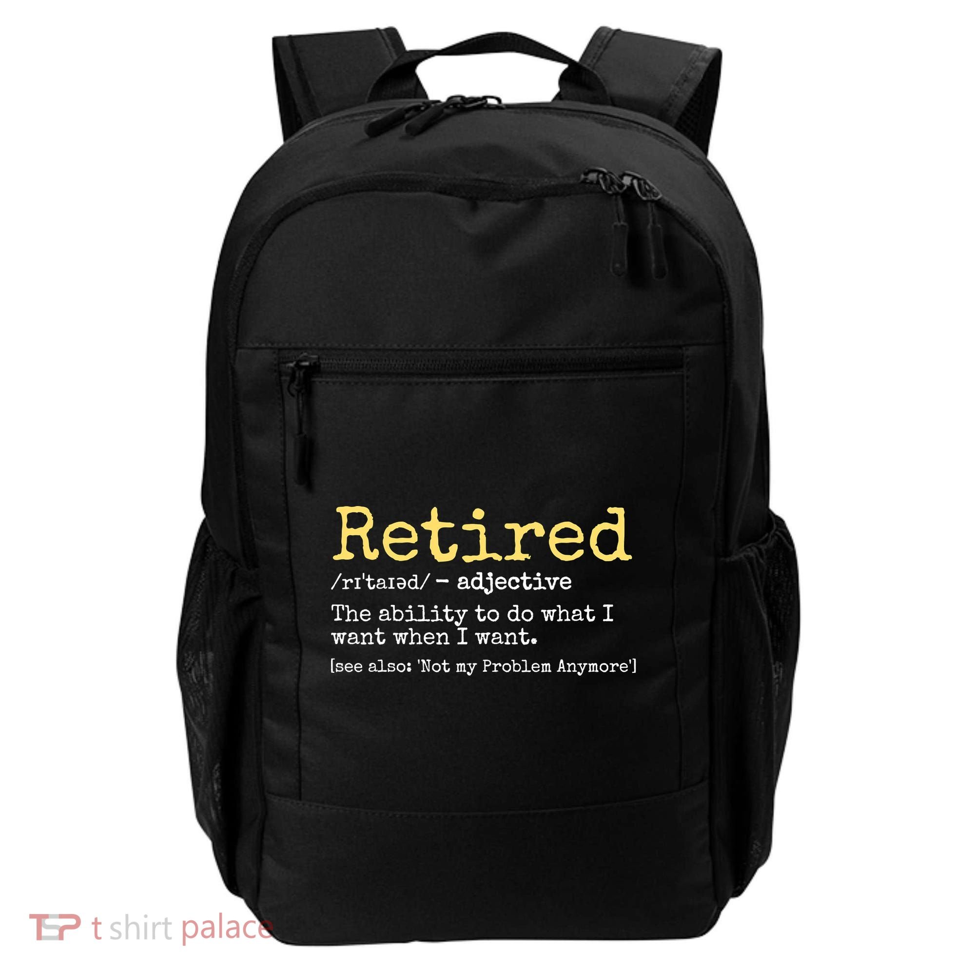 Funny Retired Definition Funny Retirement Backpack