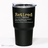 Funny Retired Definition Funny Retirement Tumbler thumb 0