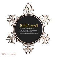 Funny Retired Definition Funny Retirement Ornament thumb 0