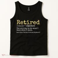 Funny Retired Definition Funny Retirement Tank Top thumb 2