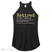 Funny Retired Definition Funny Retirement Women's Perfect Tri Rocker Tank thumb 0
