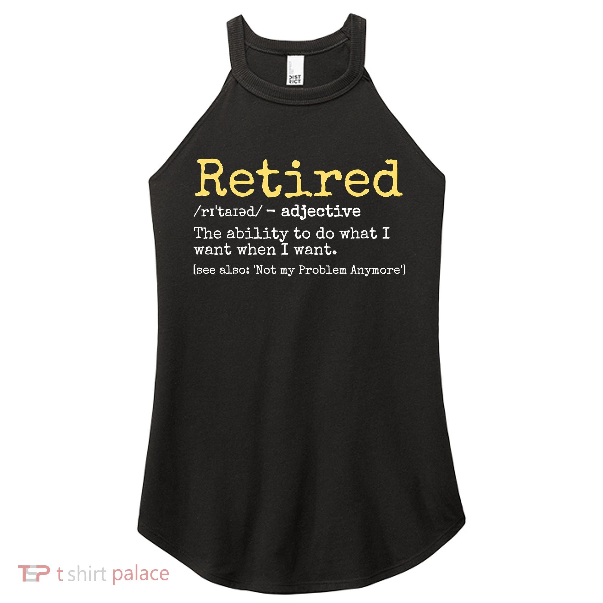 Funny Retired Definition Funny Retirement Women's Perfect Tri Rocker Tank
