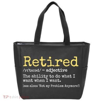 Funny Retired Definition Funny Retirement Tote Bag