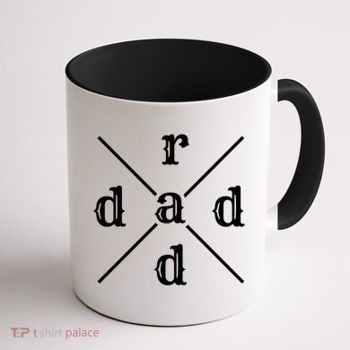 Funny Rad Dad Gift For Fathers Day Retro Style Art Cute Gift Coffee Mug back