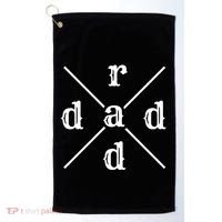 Funny Rad Dad Gift For Fathers Day Retro Style Art Cute Gift Golf Towel thumb 0