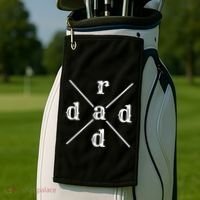 Funny Rad Dad Gift For Fathers Day Retro Style Art Cute Gift Golf Towel thumb 2
