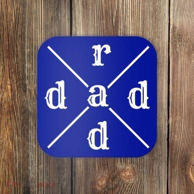 Funny Rad Dad Gift For Fathers Day Retro Style Art Cute Gift Coaster