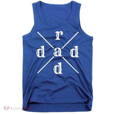 Funny Rad Dad Gift For Fathers Day Retro Style Art Cute Gift Tank Top