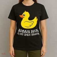 Funny Rubber Duck Spirit Animal T-Shirt thumb 4