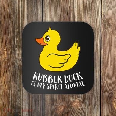 Funny Rubber Duck Spirit Animal Coaster