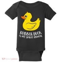 Funny Rubber Duck Spirit Animal Baby Bodysuit thumb 0