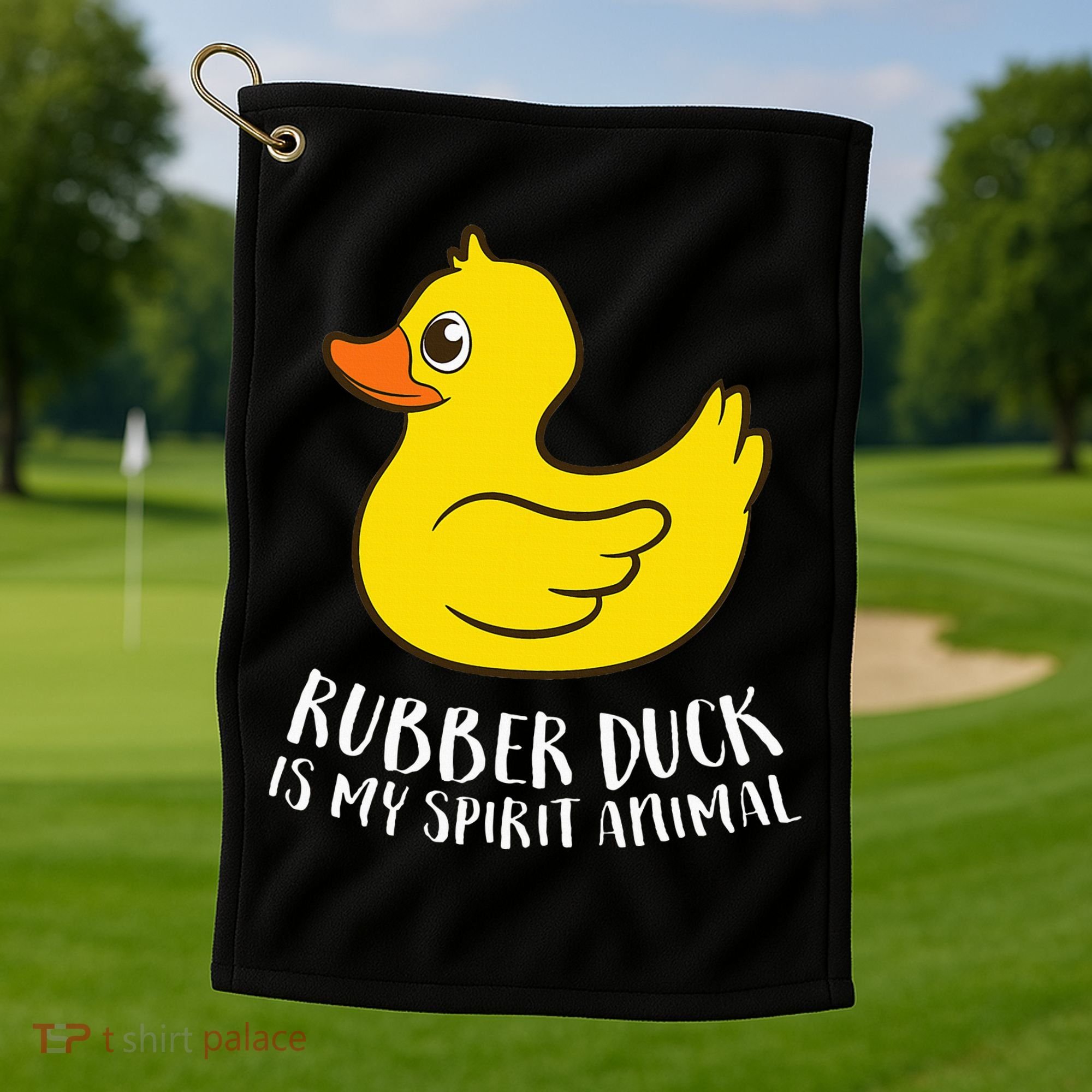 Funny Rubber Duck Spirit Animal Golf Towel