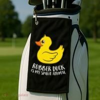 Funny Rubber Duck Spirit Animal Golf Towel thumb 2