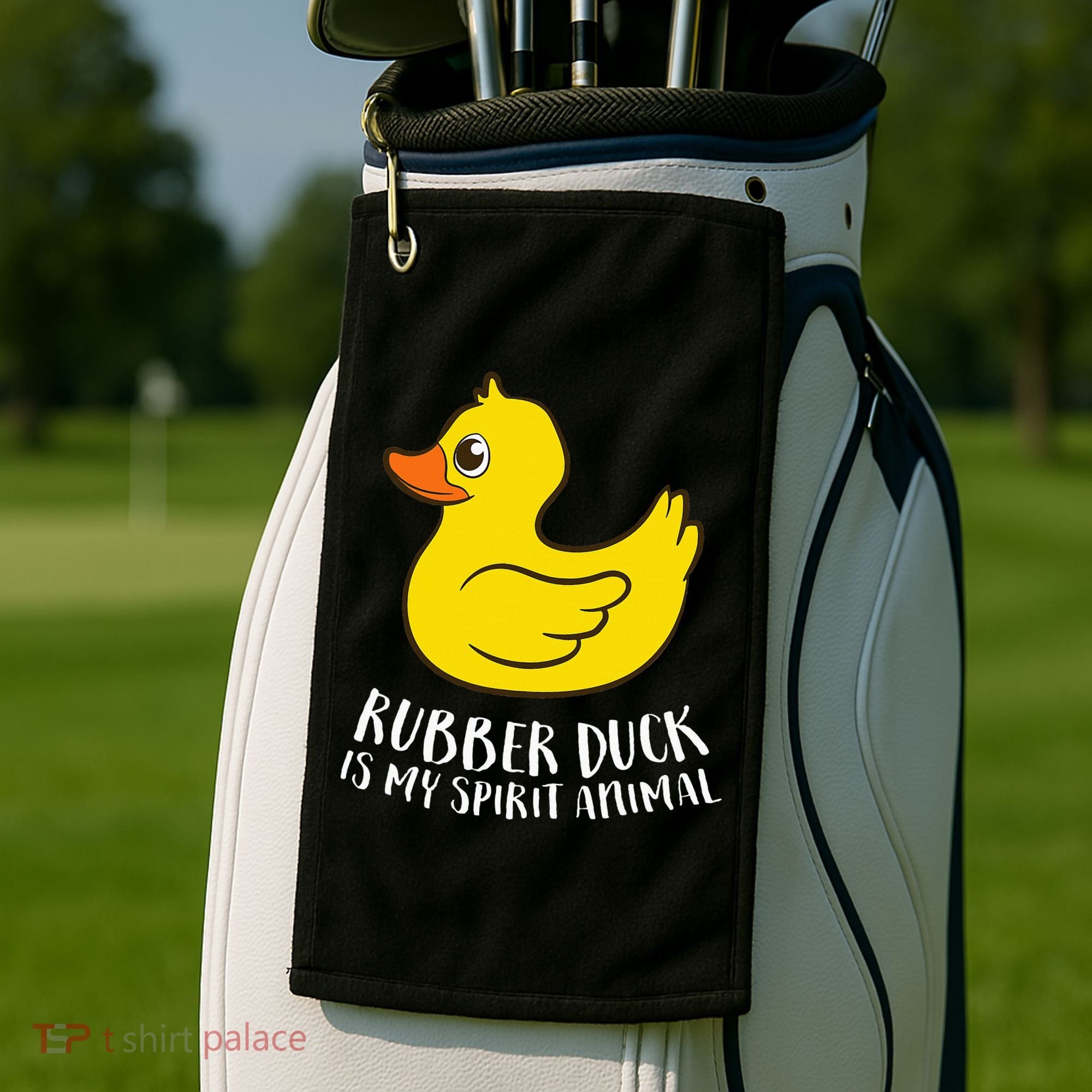 Funny Rubber Duck Spirit Animal Golf Towel
