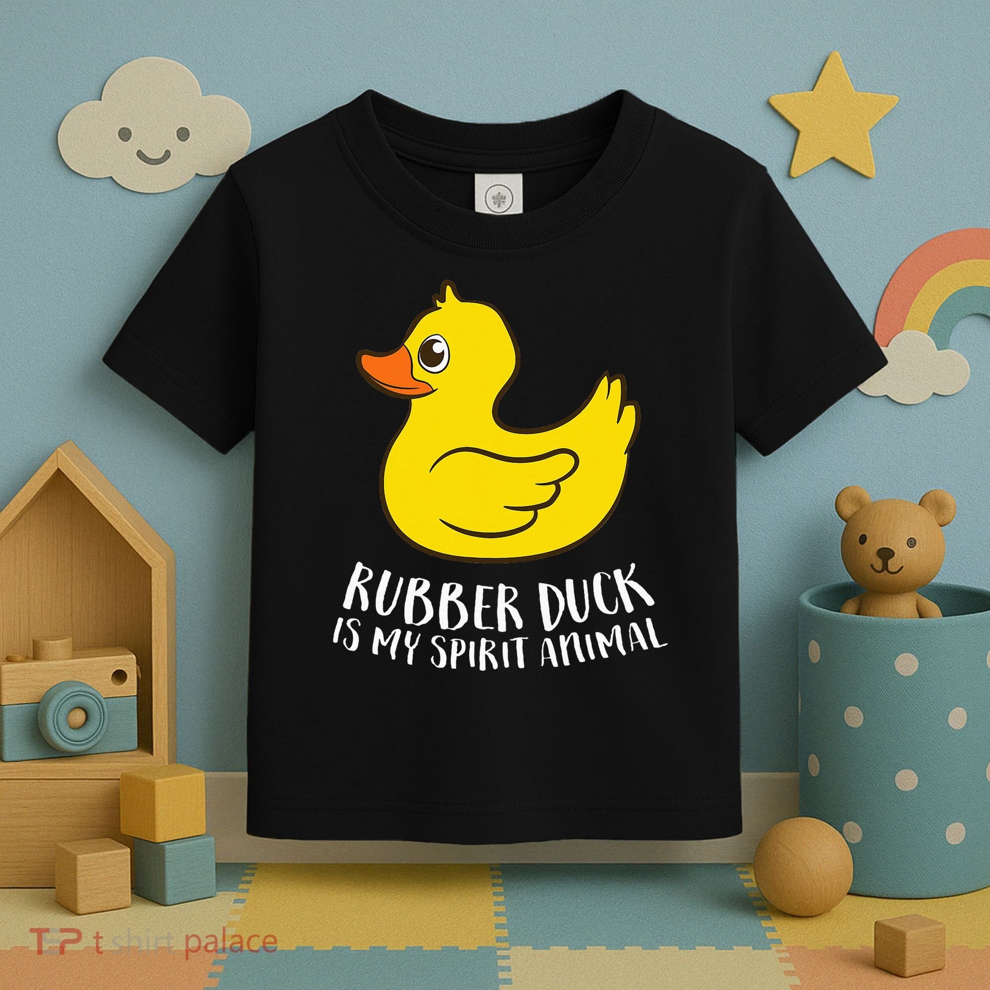 Funny Rubber Duck Spirit Animal Toddler T-Shirt