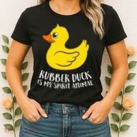 Funny Rubber Duck Spirit Animal Women's T-Shirt thumb 2