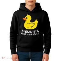 Funny Rubber Duck Spirit Animal Kids Hoodie thumb 4