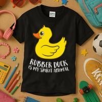 Funny Rubber Duck Spirit Animal Kids T-Shirt thumb 3