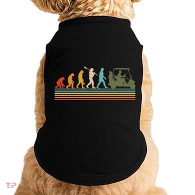 Funny Retro Evolution Of A Golfer Doggie Tank
