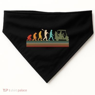 Funny Retro Evolution Of A Golfer USA-Made Doggie Bandana