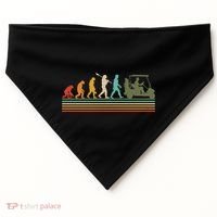 Funny Retro Evolution Of A Golfer USA-Made Doggie Bandana thumb 0