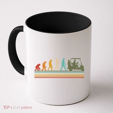Funny Retro Evolution Of A Golfer Coffee Mug
