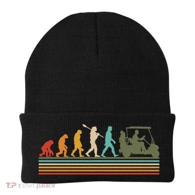 Funny Retro Evolution Of A Golfer Beanie