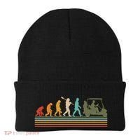 Funny Retro Evolution Of A Golfer Beanie thumb 0