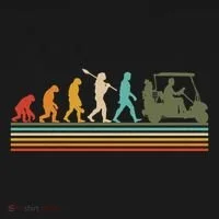 Funny Retro Evolution Of A Golfer Women's Hoodie thumb 2