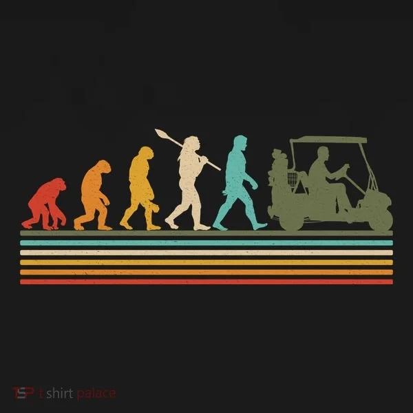 Funny Retro Evolution Of A Golfer Women's Hoodie