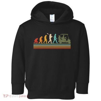 Funny Retro Evolution Of A Golfer Toddler Hoodie