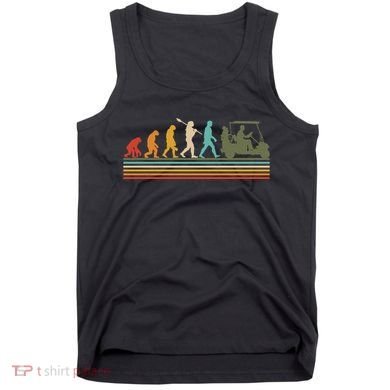 Funny Retro Evolution Of A Golfer Tank Top