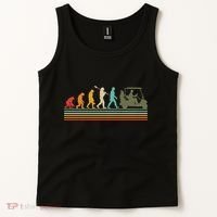 Funny Retro Evolution Of A Golfer Tank Top thumb 2