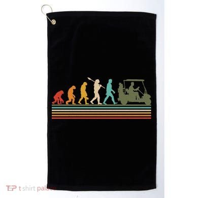 Funny Retro Evolution Of A Golfer Golf Towel