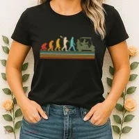 Funny Retro Evolution Of A Golfer Women's T-Shirt thumb 2