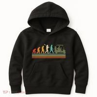 Funny Retro Evolution Of A Golfer Kids Hoodie thumb 0