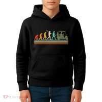 Funny Retro Evolution Of A Golfer Kids Hoodie thumb 4