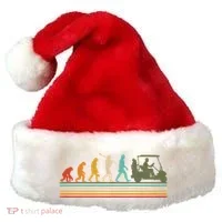 Funny Retro Evolution Of A Golfer Santa Hat thumb 0