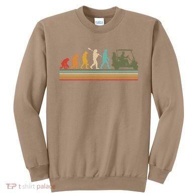 Funny Retro Evolution Of A Golfer Sweatshirt