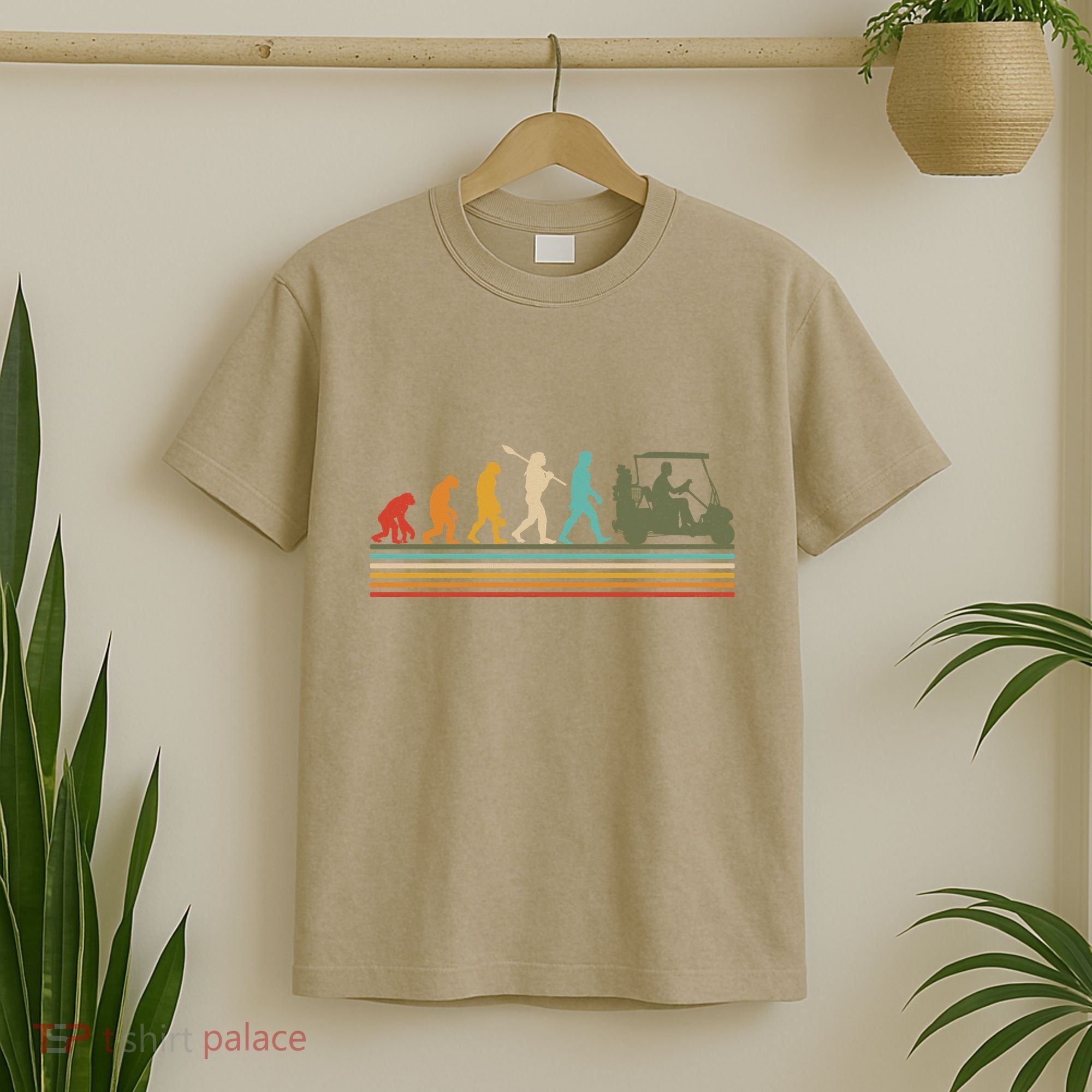 Funny Retro Evolution Of A Golfer T-Shirt