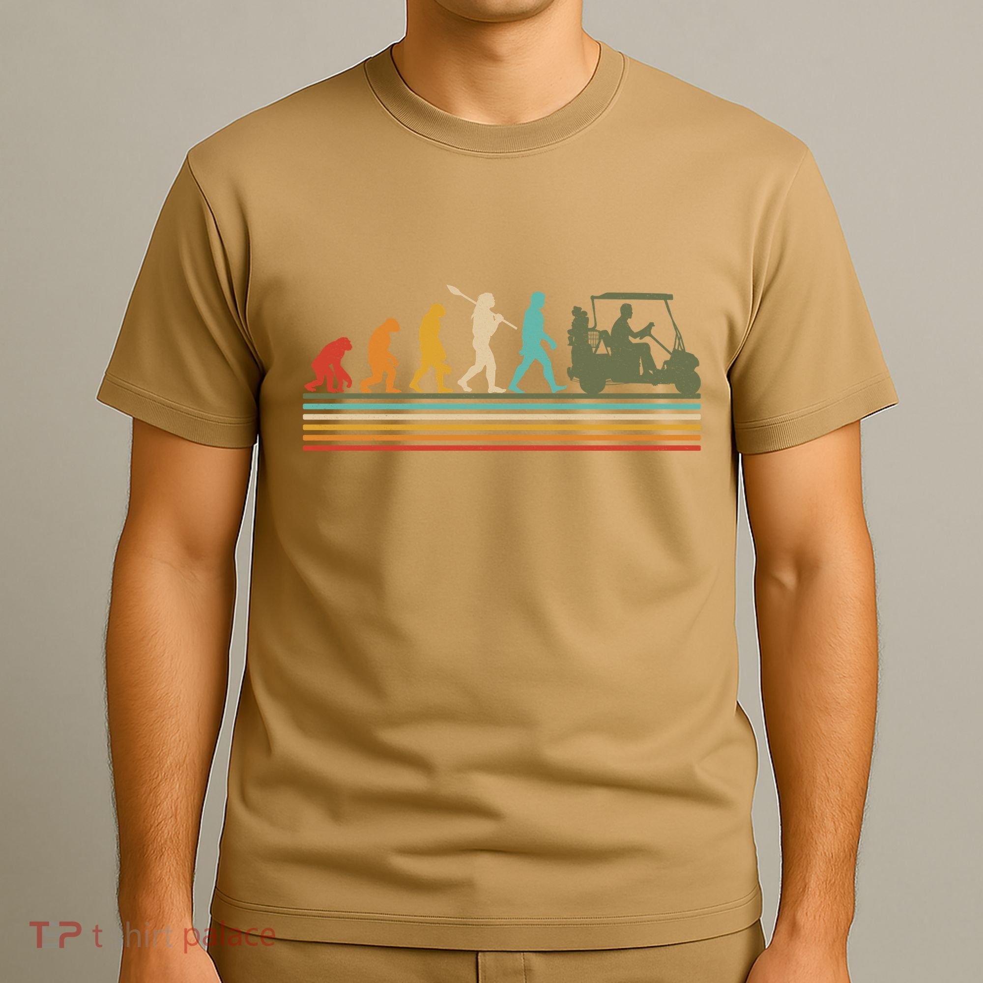 Funny Retro Evolution Of A Golfer T-Shirt