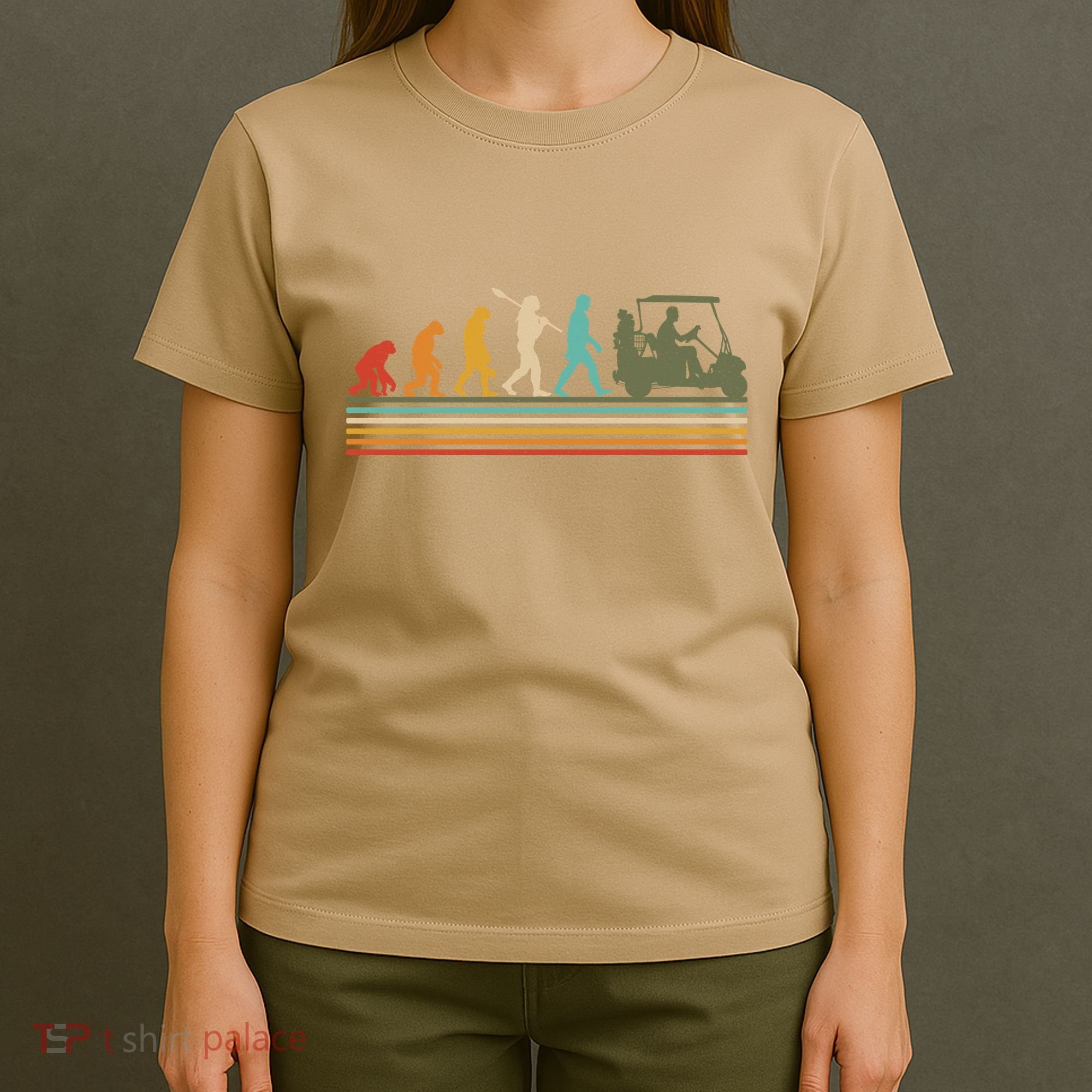 Funny Retro Evolution Of A Golfer T-Shirt