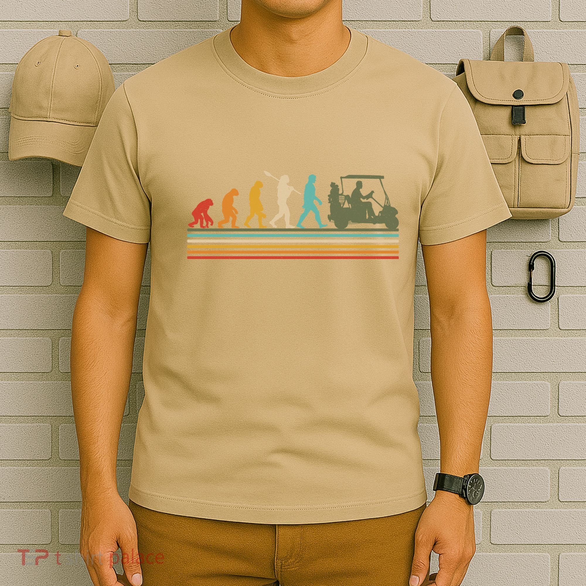 Funny Retro Evolution Of A Golfer T-Shirt