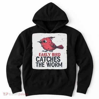 Funny Red Early Bird Costume For Worm Idiom Speech Lovers Hoodie
