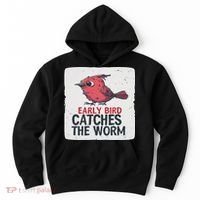 Funny Red Early Bird Costume For Worm Idiom Speech Lovers Hoodie thumb 0