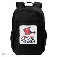 Funny Red Early Bird Costume For Worm Idiom Speech Lovers Backpack thumb 0