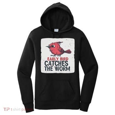 Funny Red Early Bird Costume For Worm Idiom Speech Lovers Women's Hoodie