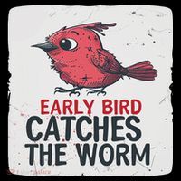 Funny Red Early Bird Costume For Worm Idiom Speech Lovers Ornament thumb 1